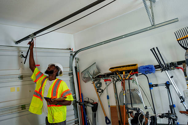 Professional Garage Door Panel Replacement technician working in Garden View, PA